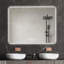 Miroir de salle de bain avec lumières à DEL avant et rétro-éclairé, anti-buée