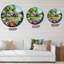 Maison sur la montagne avec des fleurs en fleurs I - Horloge murale traditionnelle-60187395
