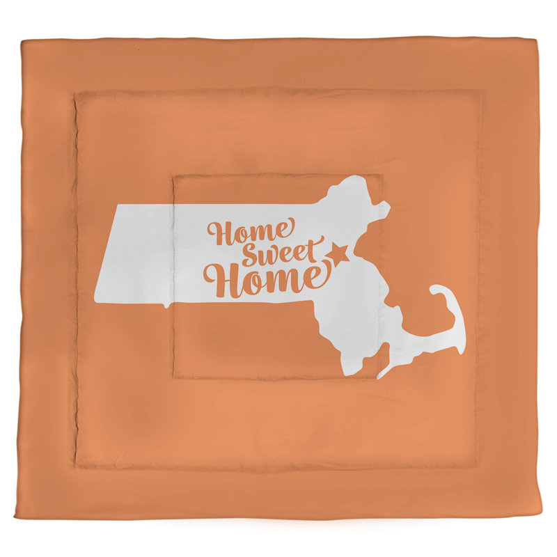 Modern & Contemporary Polyester Percale Comforter, Queen Comforter, Orange