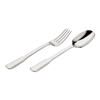 Art Deco 18/10 Stainless Steel Mirrored Serving Set