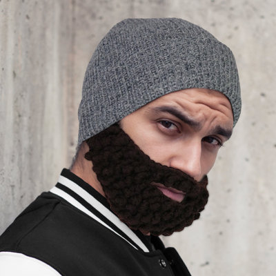 Knitted Yarn Hip-hop Funny Big Beard Mask Adult Hat Beard Hat