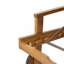 Chaise longue réglable en bois d'acacia avec coussins non poreux