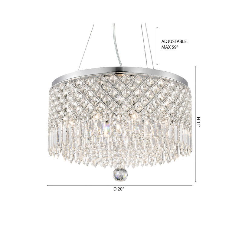 Luminaire suspendu en cristal 12 lumières LX Series