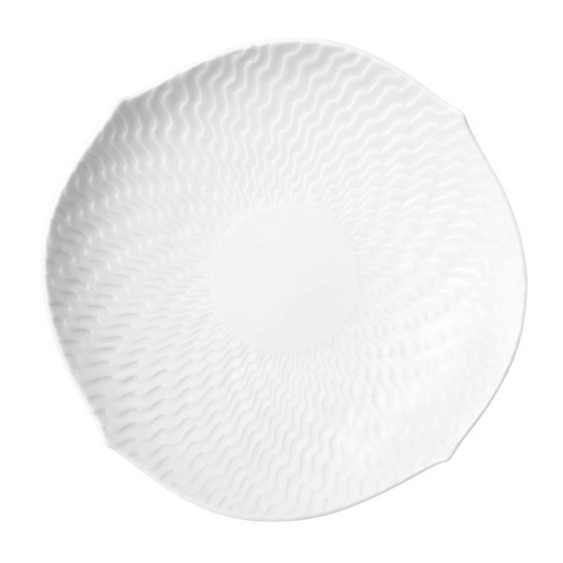 Waves Relief Porcelain Saucer