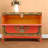 Extra L arge Retro Painted Distressed Accent Trunk