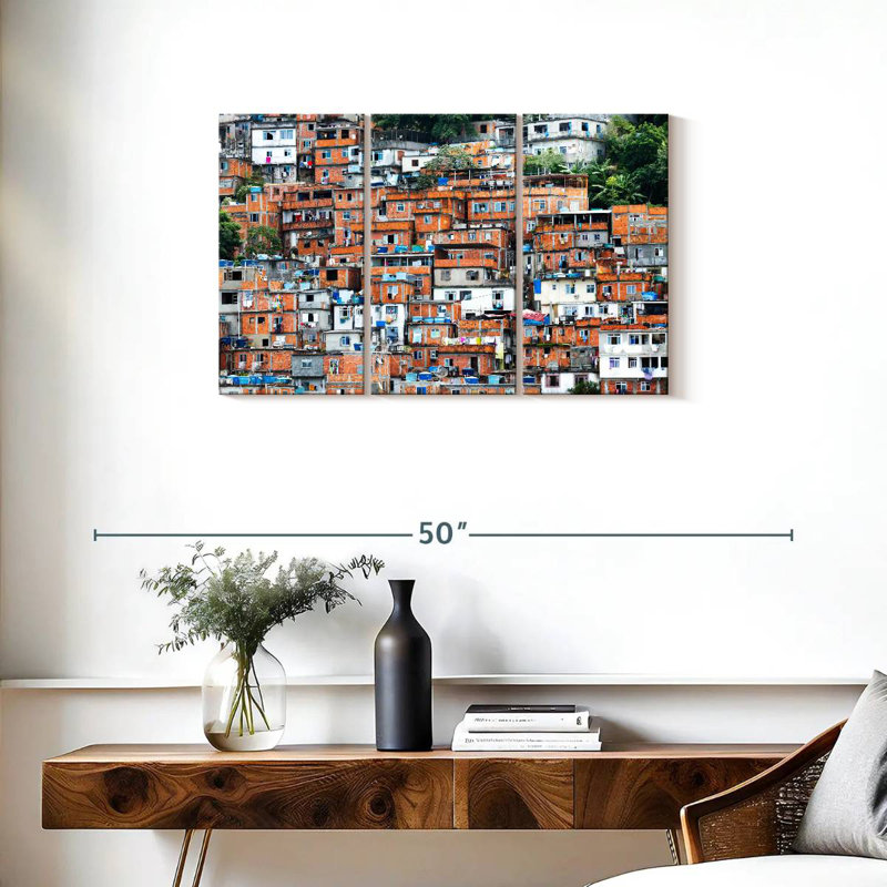 Favela à Rio, H 20 po x l 33 po