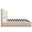 Lit tapissier Taryn avec tête de lit allongée et base en bois Taryn-125911817-125911815