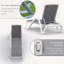 Chaise longue de patio ajustable en aluminium