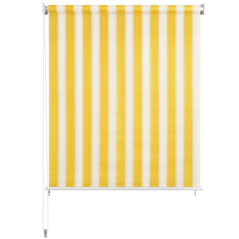 Room Darkening Roll-Up Blind, Yellow/White, 160cm W X 140cm L