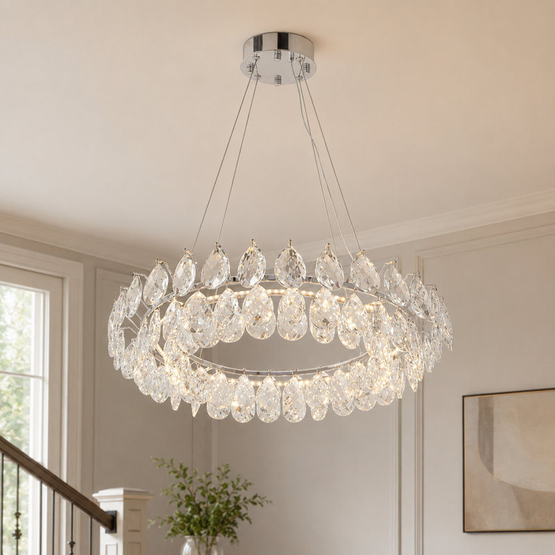 Modern Luxury Crystal Chandelier With Led Light Kit