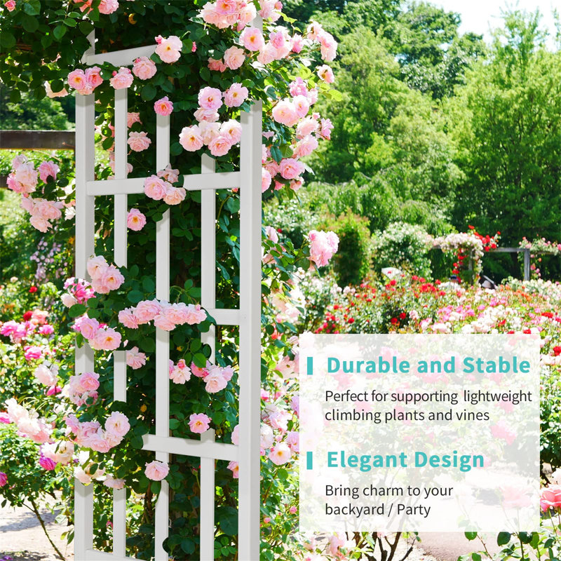 Elegant White Vinyl Garden Arbor Wedding Arch