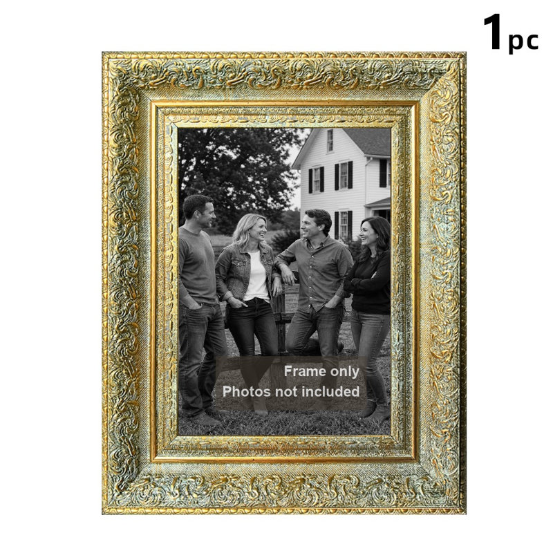 Cadre photo mural doré antique 1 pièce 11 po x 14 po avec finition maison
