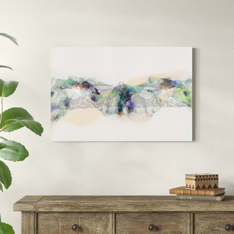 " Abstract Mountain Range " Painting Print, 24" H x 36" W