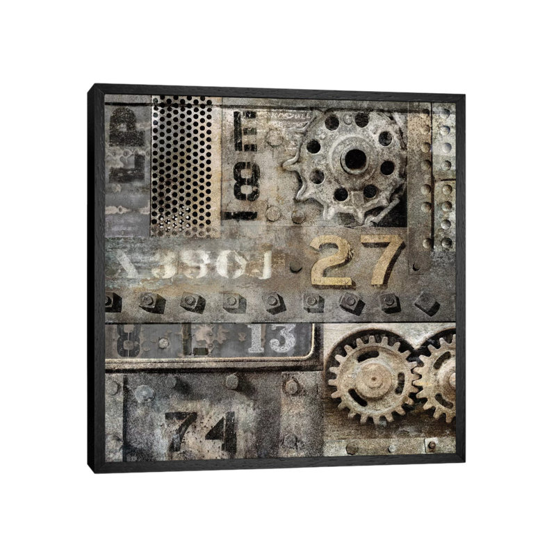 Industrial II by Dylan Matthews - Print on Canvas, 45.72 cm H x 45.72 cm W, Black Framed