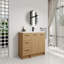 Meuble-lavabo modulaire sur pied avec lavabo intégré en résine-1026855557
