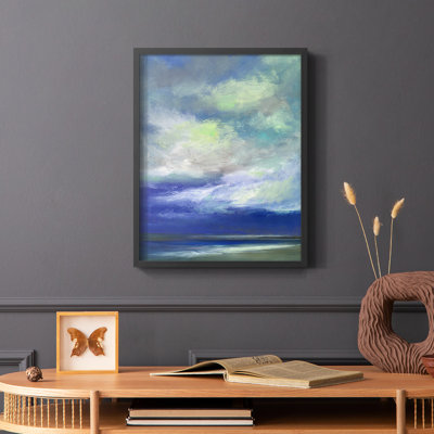 «Island Dusk», reproduction encadrée - bois massif