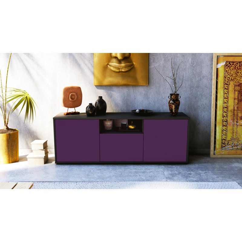 Wygant TV Stand, Purple / Matte Anthracite