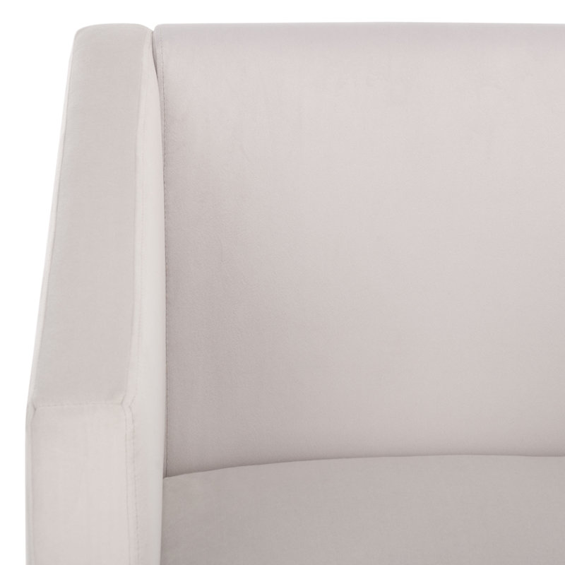 Shuntina Velvet Armchair, Light Gray