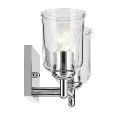12.5" 2-Light Vanity Light with Clear Glass