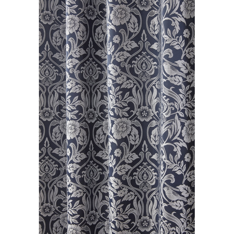 Eden Eyelet Room Darkening Curtains, 116 W x 183 D cm, Navy