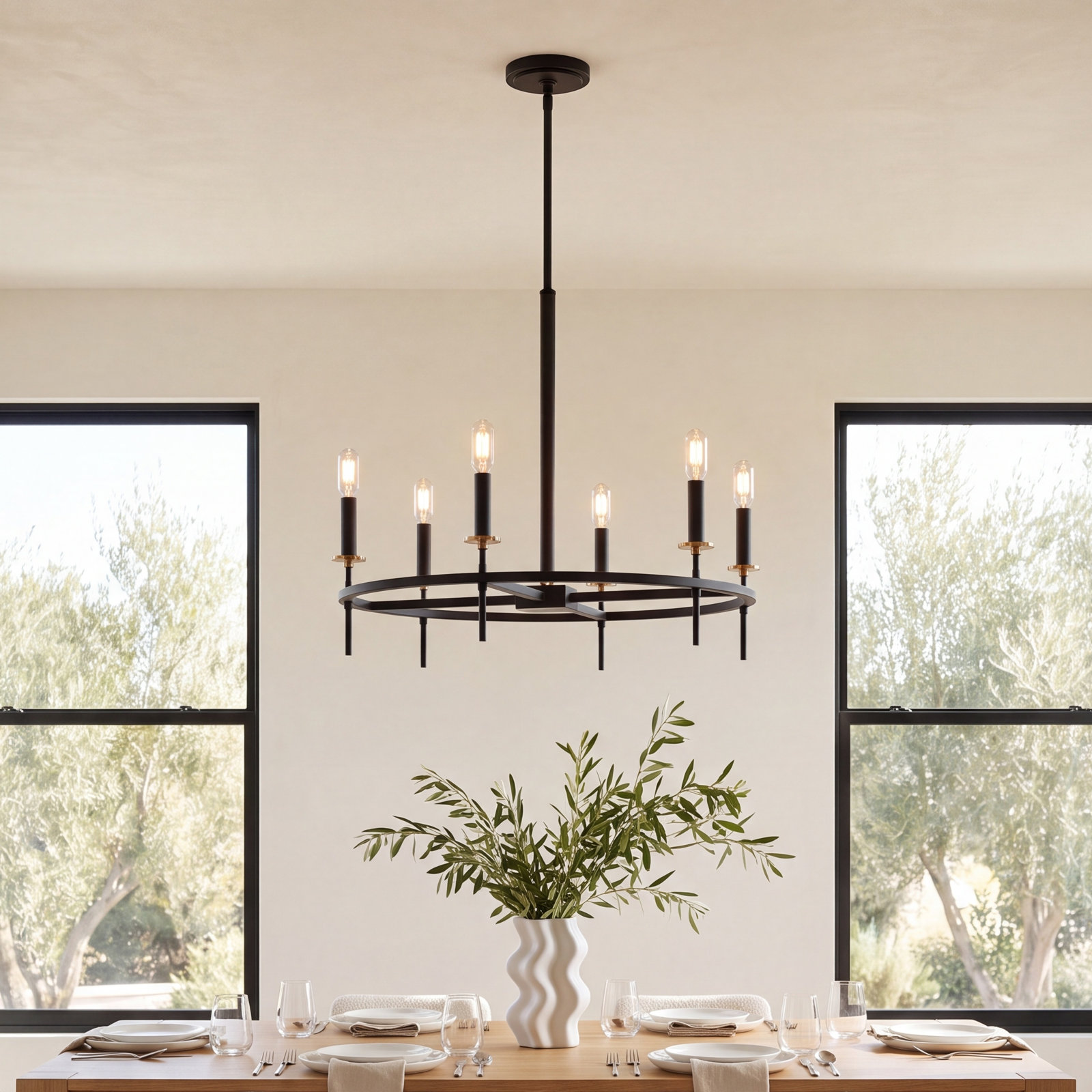 Lennon 6 - Light Dimmable Chandelier