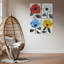 «Graceful Poppy I-IV» par Norman Wyatt Jr., ensemble de 4 reproductions d'art sur toiles tendues-28142607
