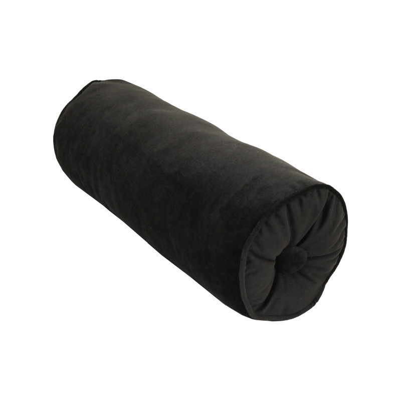 Traversin de couleur unie, Noir