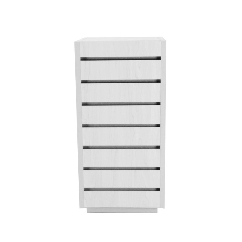 White MDF 4-Sided Slatwall Counter Spinner Display Rack