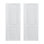 Porte coulissante double en panneaux de fibres à densité moyenne blanche de 3/4 po d'épaisseur 32 po x 84 po avec quincaillerie