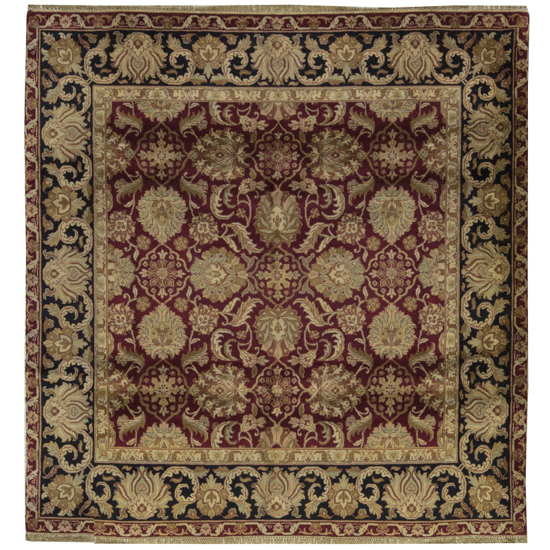 Crown Wool Oriental Area Rug in Brown