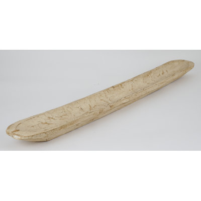 Bol décoratif en bois blanc décoratif maison Nashoba
