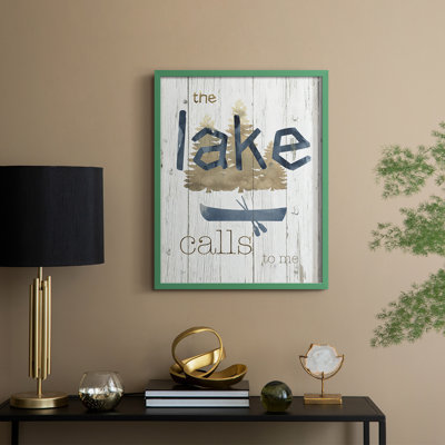 Lake Calls Me Framed Print - Solid Wood