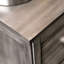 Table de chevet transitionnelle grise en bois massif, avec tiroirs en barre de nickel et tiroirs doublés de feutre, construction anglaise, 2 tables de chevet avec placage de 24 po de largeur et 24 po de hauteur, profondeur, hauteur,-1027840008