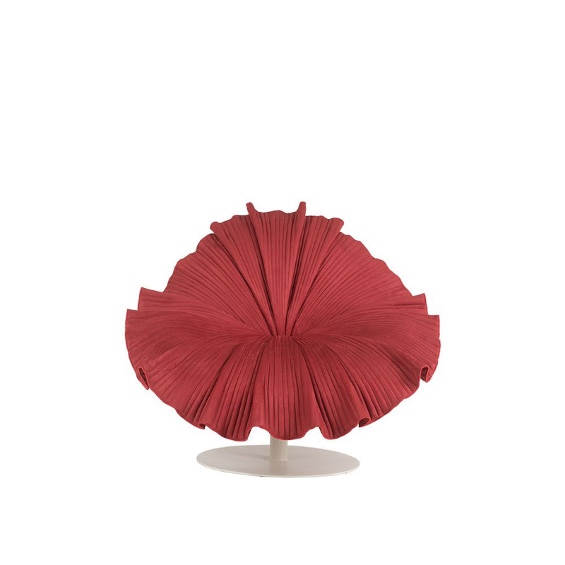 Bloom Chair, Muted Red, White