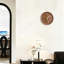 Horloge murale ronde brune-649191592