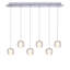 Luminaire suspendu sphère 6 lumières à del grappe Veroniza