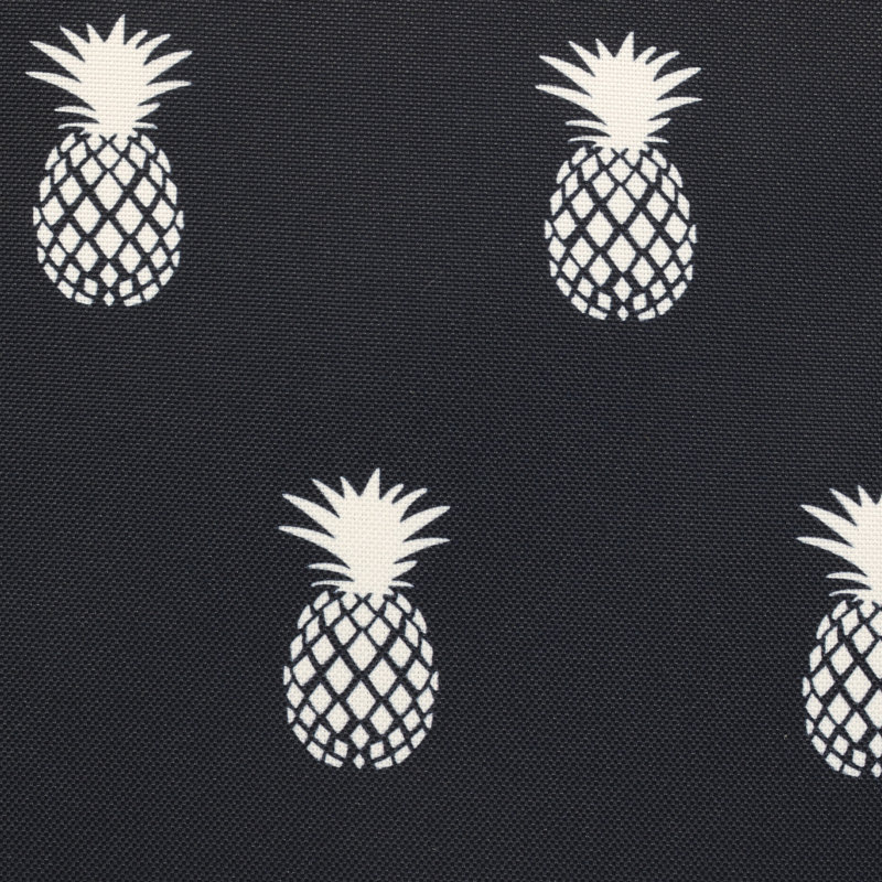 Navy Pineapple Print Outdoor Decorative Pillow 18 x 18 in