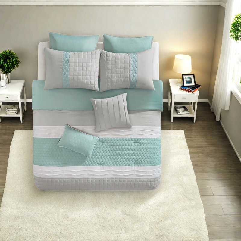 Ensemble de literie de qualité supérieure, polyester doux, motif écume de mer moderne pour la maison