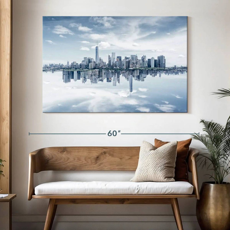 Réflexion de New York, H 34 po x l 51 po
