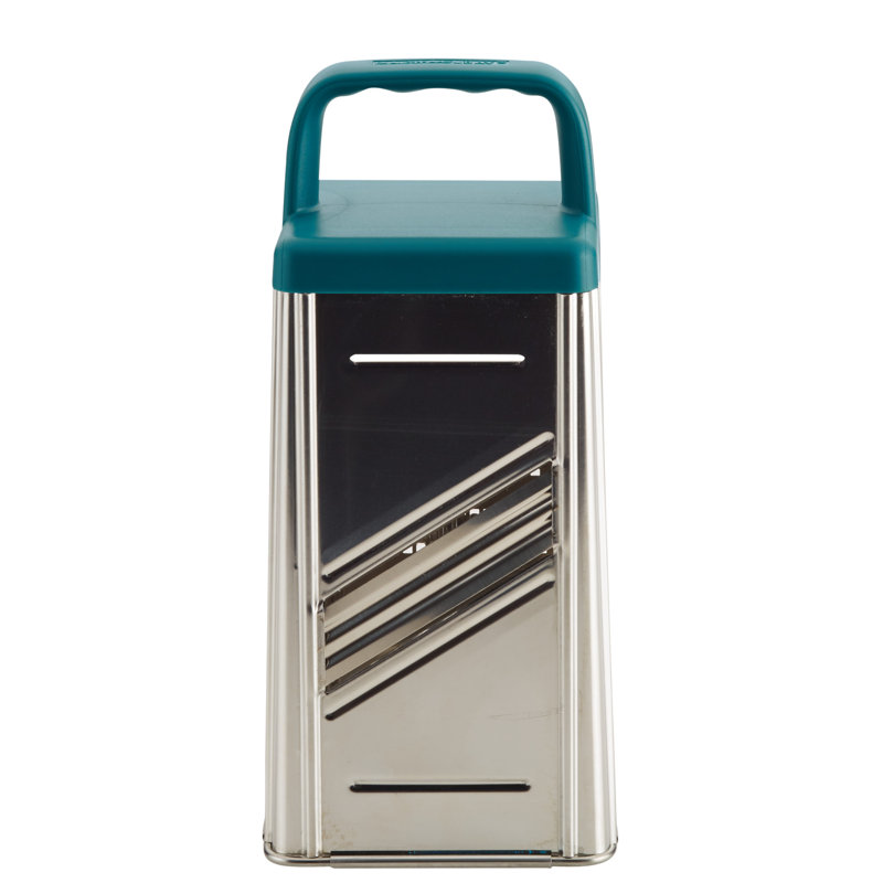 Teal Stainless Steel Box Grater with Container