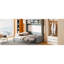 Lit mural gris Queen - Multifonctionnel, pour un sommeil réparateur, gain d'espace, dimensions personnalisables, idéal pour les petits appartements ou les espaces restreints.