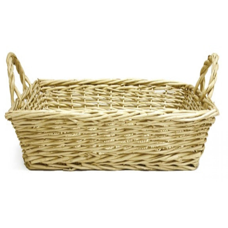 Panier en saule avec poignée, H 3,5 po x l 20 po x P 15 po