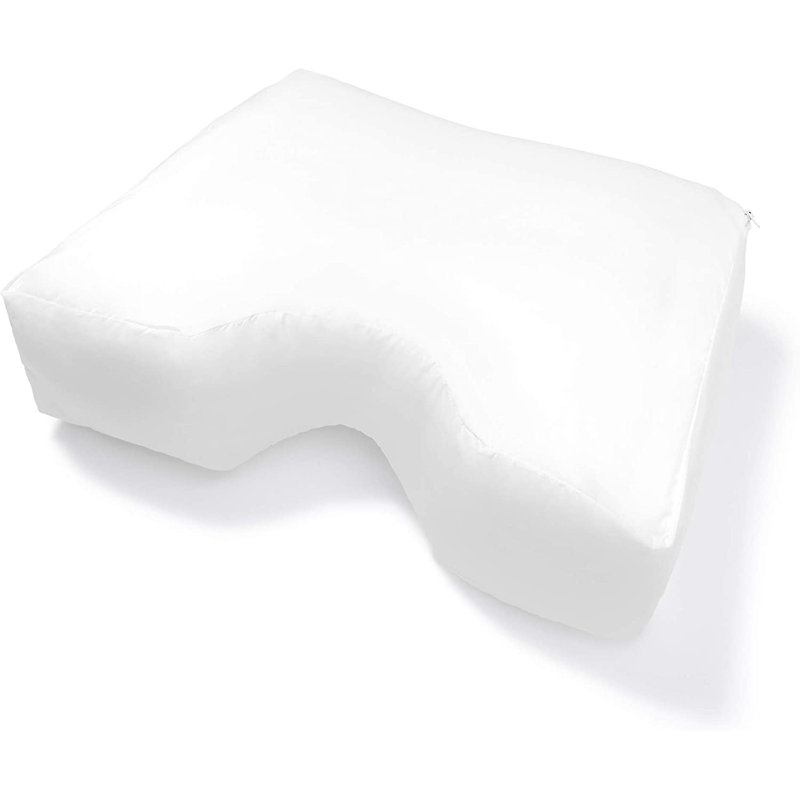 U Sleep Pillow Designed for Side Sleepers and Neck Pain Relief With Cover Included, 21" H x 14" W X 7" D, White