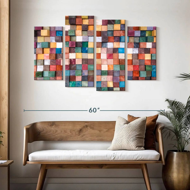 Avery Stacked Wooden Blocks, 32" H x 52" W