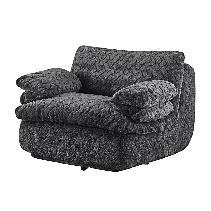 Fauteuil pivotant à compression, Noir, noir, noir, noir