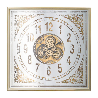 Horloge murale en bois manufacturé