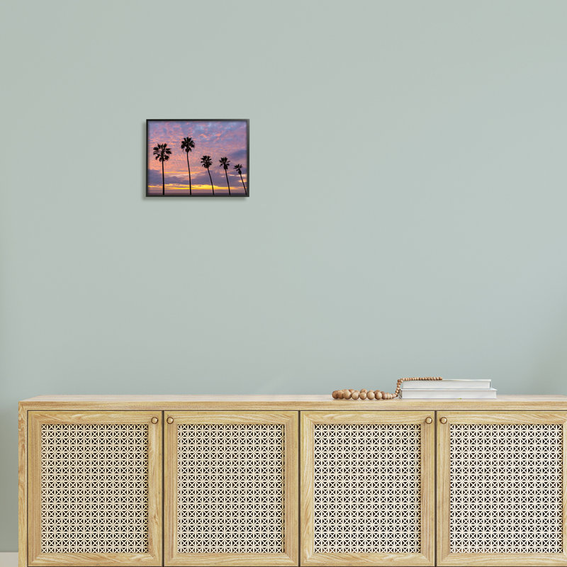 Mauve nuageux coucher de soleil haut, Giclée encadrée noir minuit, H 11 po x l 14 po x P 1,5 po
