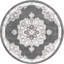Tapis oriental gris en polypropylène de 5 pi x 5 pi Octagon-799039370
