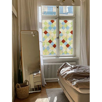 Dillian Abstract Geometry Static Cling Window Decal