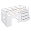 Lit mezzanine simple avec armoire et tablette-707698270